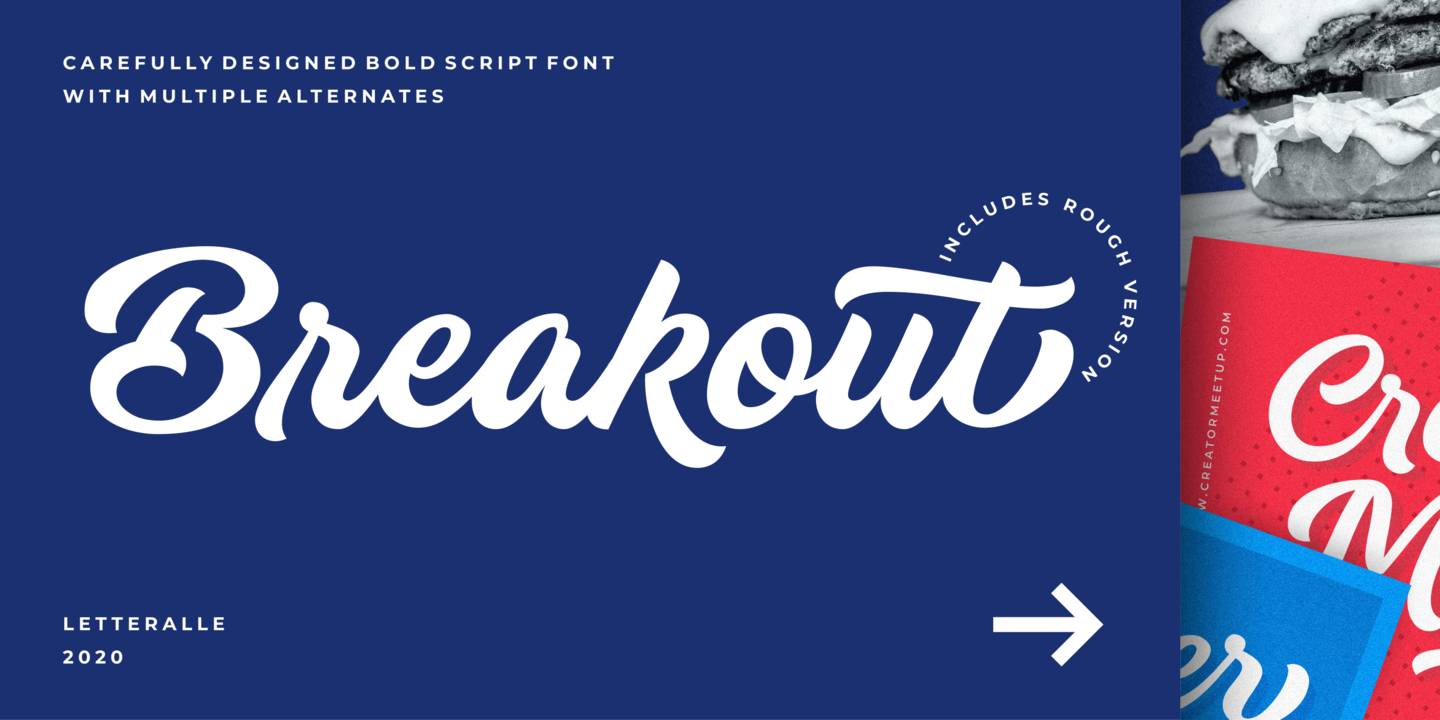 Beispiel einer Breakout Rough-Schriftart